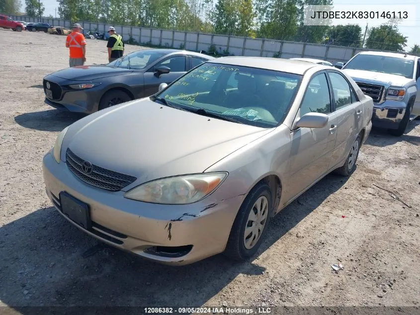 JTDBE32K830146113 2003 Toyota Camry Le/Xle