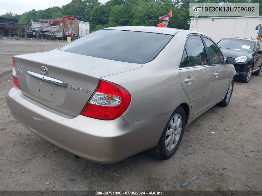 4T1BE30K13U759682 2003 Toyota Camry Xle