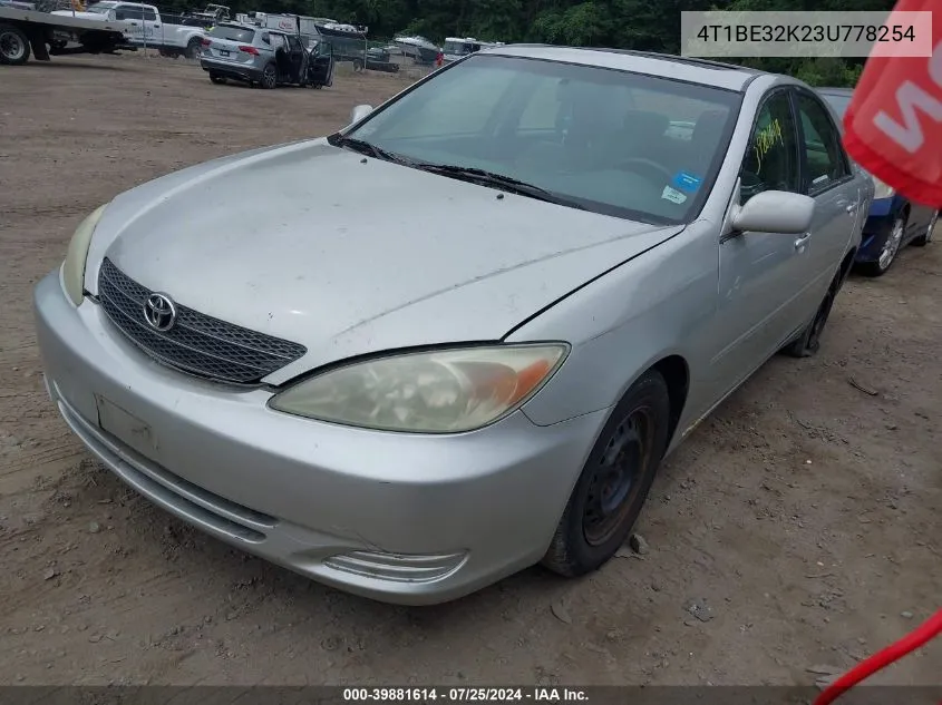 4T1BE32K23U778254 2003 Toyota Camry Le