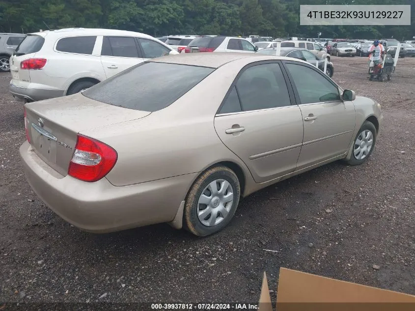 4T1BE32K93U129227 2003 Toyota Camry Le