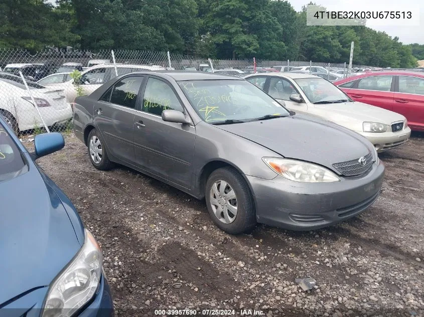 4T1BE32K03U675513 2003 Toyota Camry Le/Se/Xle