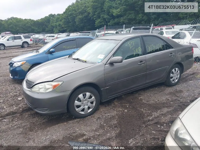 4T1BE32K03U675513 2003 Toyota Camry Le/Se/Xle