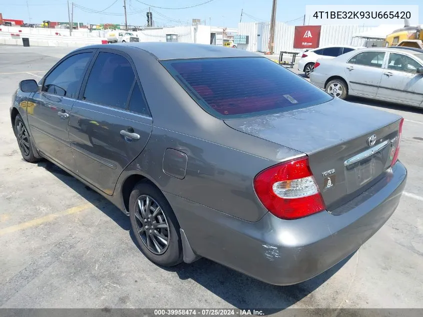 4T1BE32K93U665420 2003 Toyota Camry Le/Se/Xle