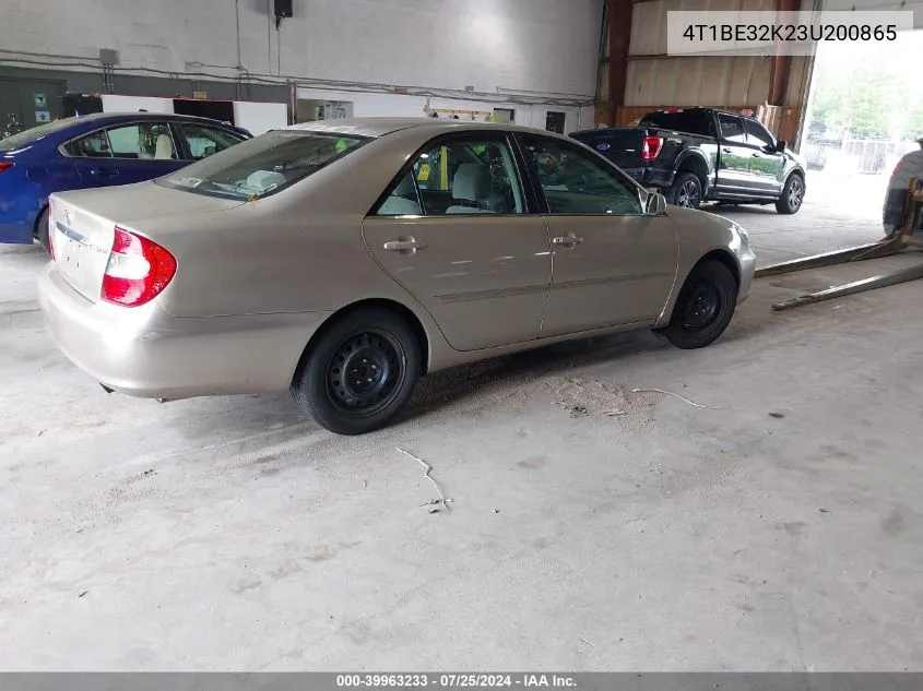 4T1BE32K23U200865 2003 Toyota Camry Xle