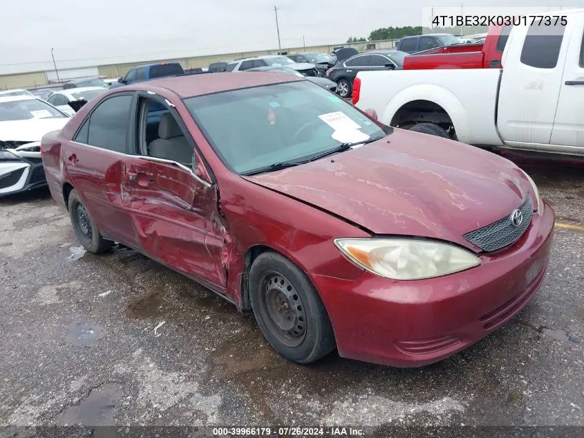 4T1BE32K03U177375 2003 Toyota Camry Le/Xle/Se