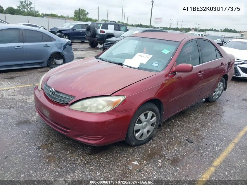 4T1BE32K03U177375 2003 Toyota Camry Le/Xle/Se