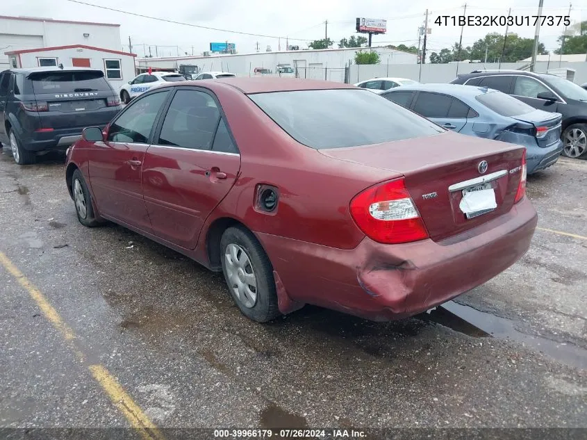 4T1BE32K03U177375 2003 Toyota Camry Le/Xle/Se