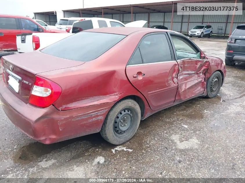 4T1BE32K03U177375 2003 Toyota Camry Le/Xle/Se