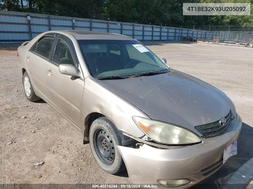 4T1BE32K93U205092 2003 Toyota Camry Xle