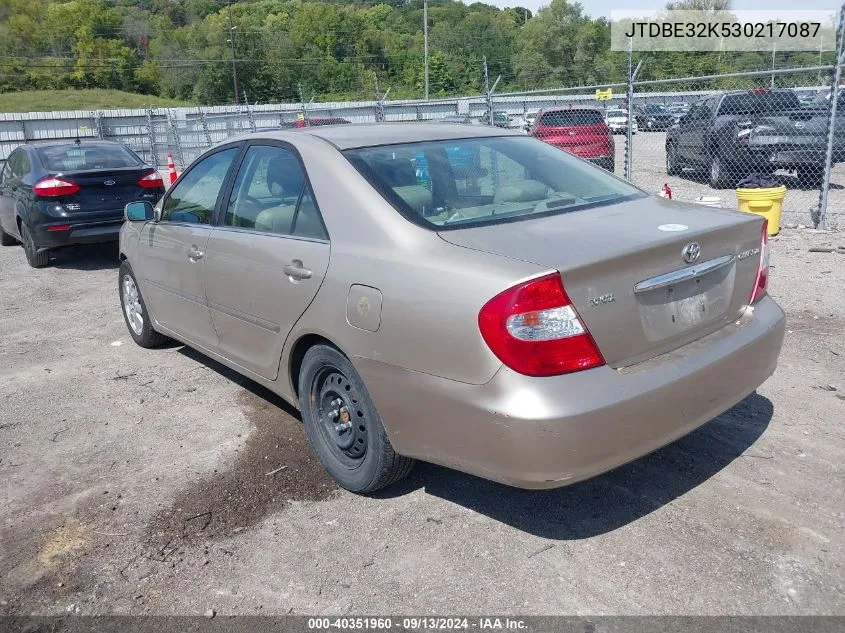 JTDBE32K530217087 2003 Toyota Camry Le/Se/Xle