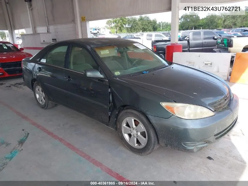 4T1BE32K43U762721 2003 Toyota Camry Le