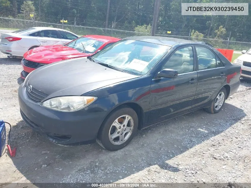 JTDBE32K930239450 2003 Toyota Camry Le