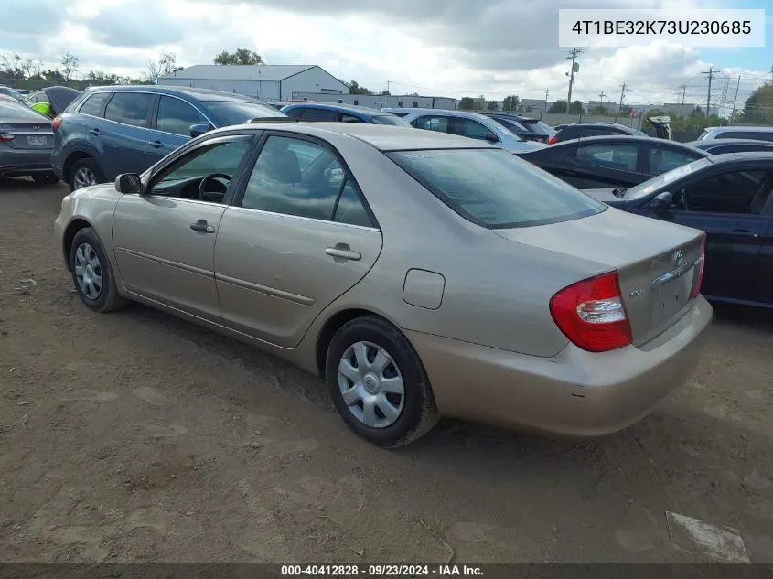 4T1BE32K73U230685 2003 Toyota Camry Le