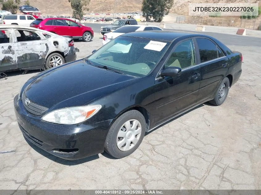 JTDBE32K230227026 2003 Toyota Camry Le