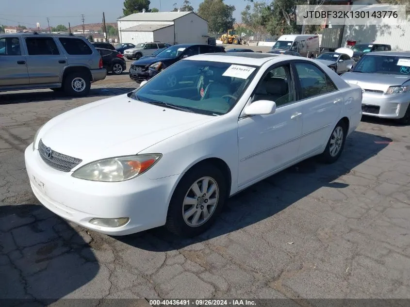 JTDBF32K130143776 2003 Toyota Camry Xle V6