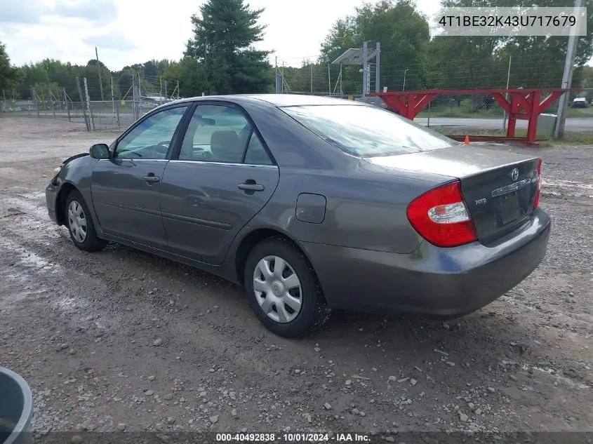 4T1BE32K43U717679 2003 Toyota Camry Le