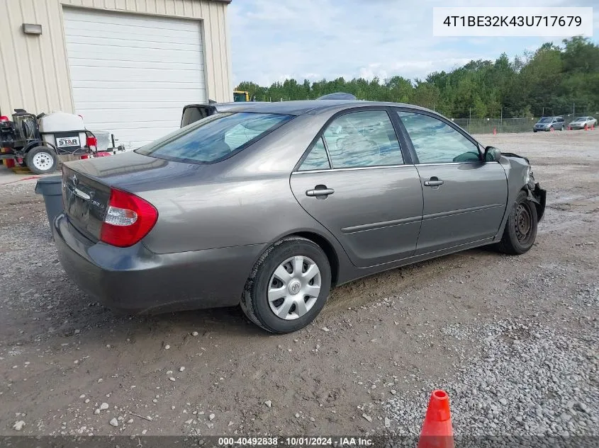 4T1BE32K43U717679 2003 Toyota Camry Le