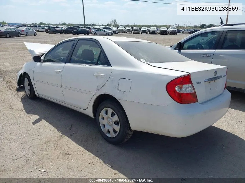 4T1BE32K93U233569 2003 Toyota Camry Le