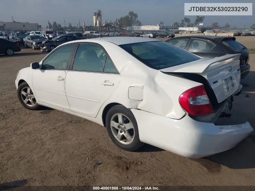 JTDBE32K530233290 2003 Toyota Camry Se