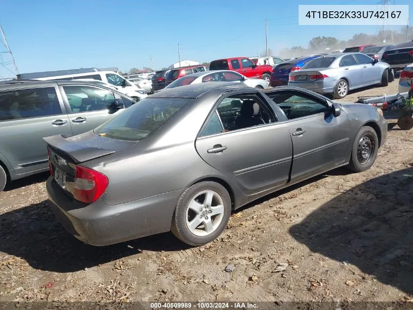 4T1BE32K33U742167 2003 Toyota Camry Se