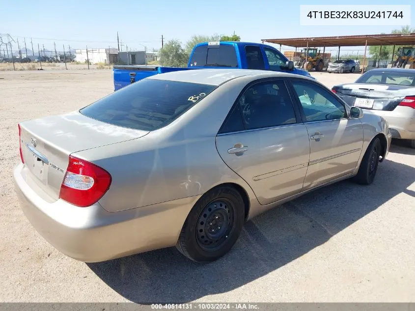 4T1BE32K83U241744 2003 Toyota Camry Xle