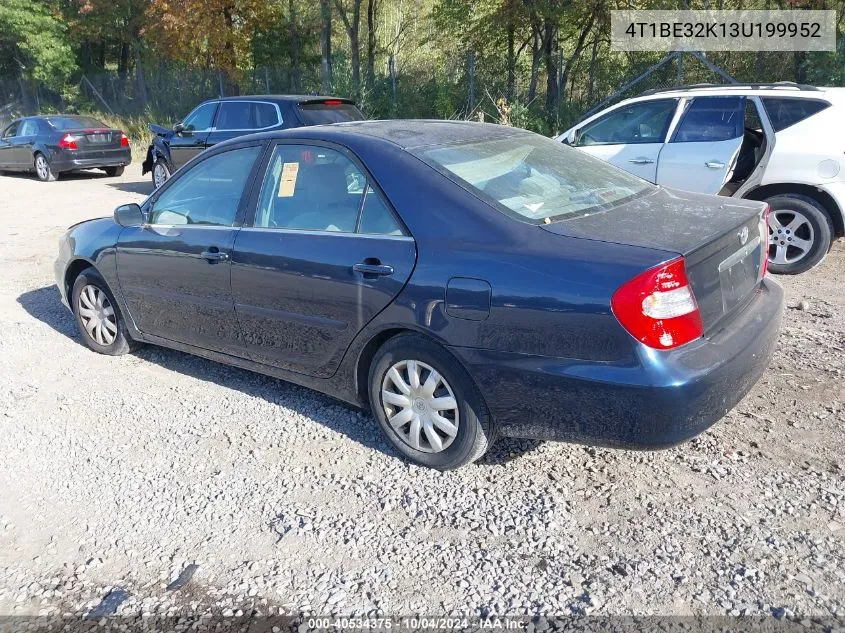 4T1BE32K13U199952 2003 Toyota Camry Le