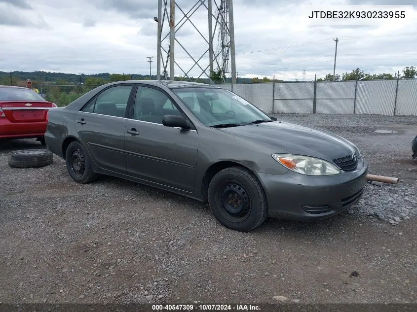 JTDBE32K930233955 2003 Toyota Camry Le