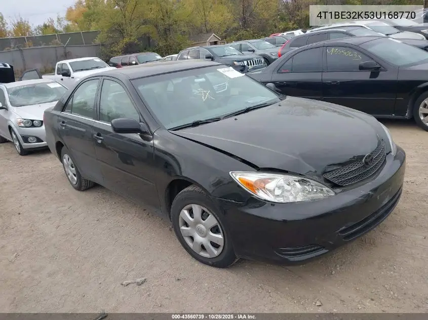 4T1BE32K53U168770 2003 Toyota Camry Le