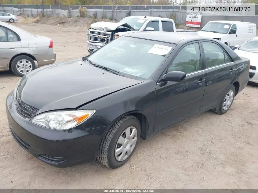 4T1BE32K53U168770 2003 Toyota Camry Le