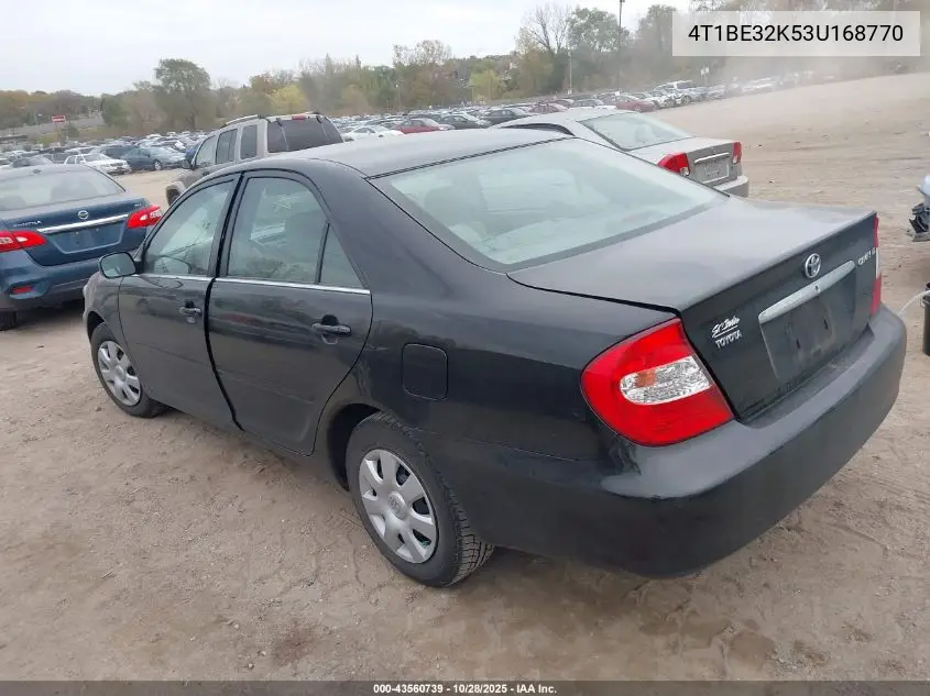4T1BE32K53U168770 2003 Toyota Camry Le