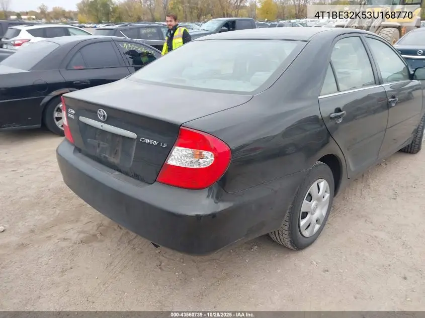4T1BE32K53U168770 2003 Toyota Camry Le