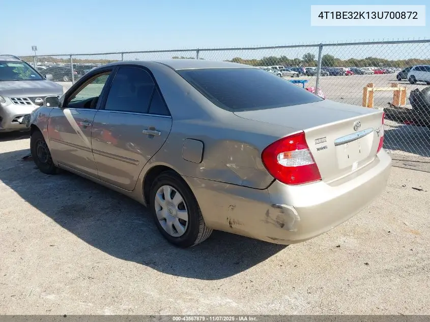 4T1BE32K13U700872 2003 Toyota Camry Le