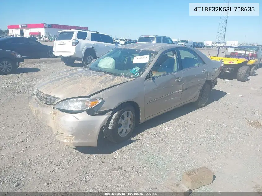 4T1BE32K53U708635 2003 Toyota Camry Le