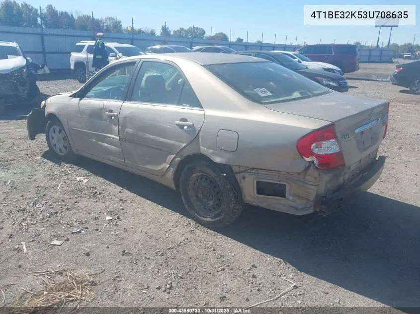 4T1BE32K53U708635 2003 Toyota Camry Le