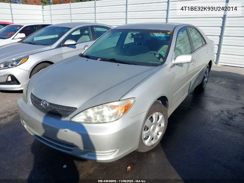 4T1BE32K93U242014 2003 Toyota Camry Le