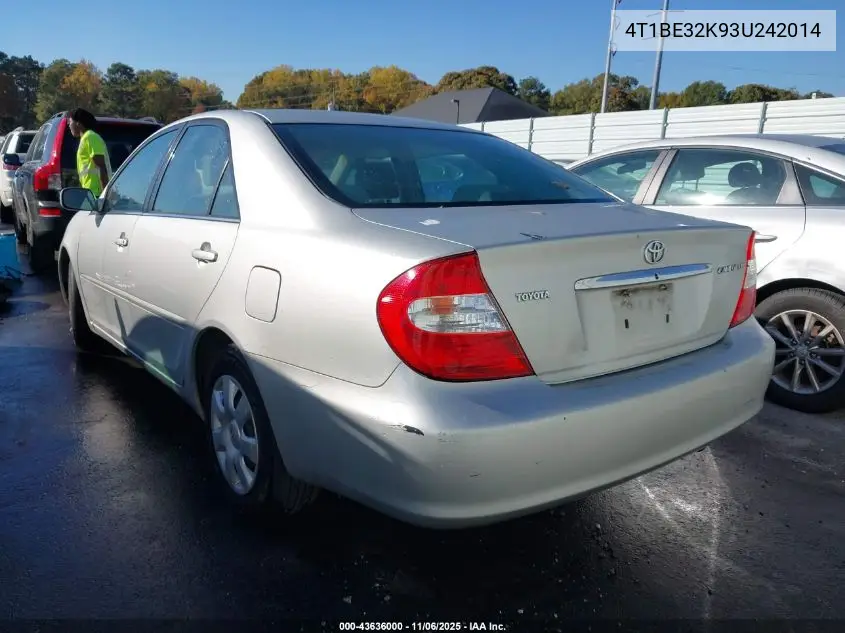 4T1BE32K93U242014 2003 Toyota Camry Le