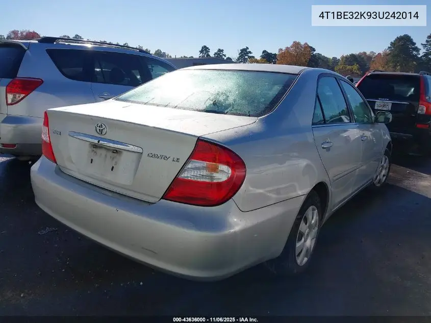4T1BE32K93U242014 2003 Toyota Camry Le