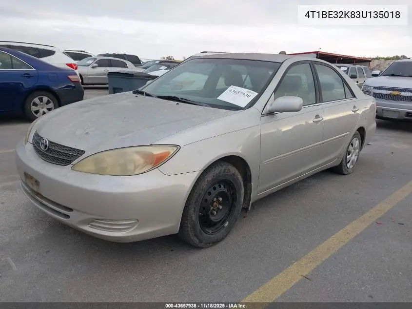 4T1BE32K83U135018 2003 Toyota Camry Le