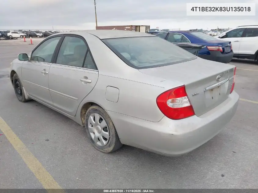 4T1BE32K83U135018 2003 Toyota Camry Le