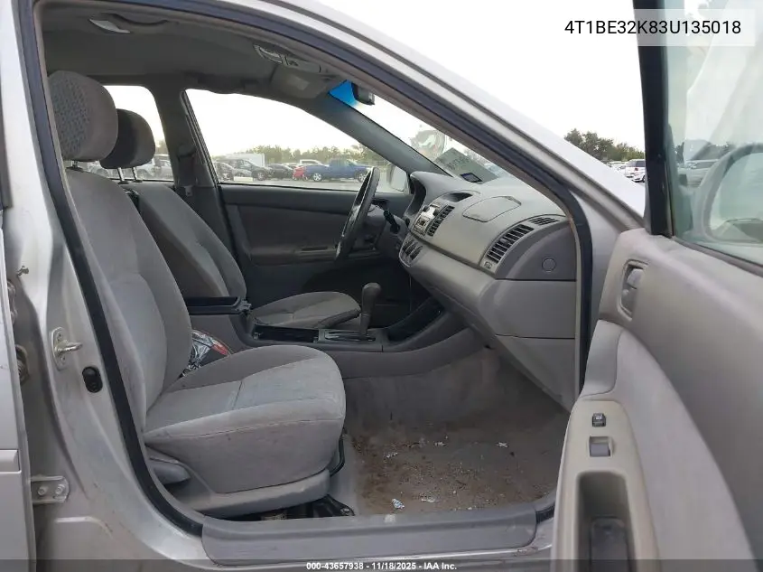 4T1BE32K83U135018 2003 Toyota Camry Le