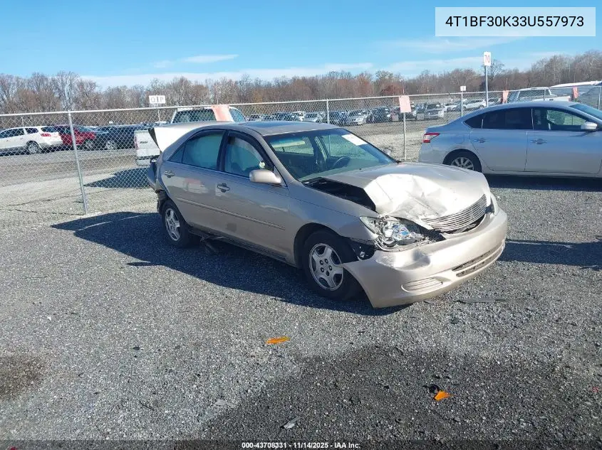 4T1BF30K33U557973 2003 Toyota Camry Le V6