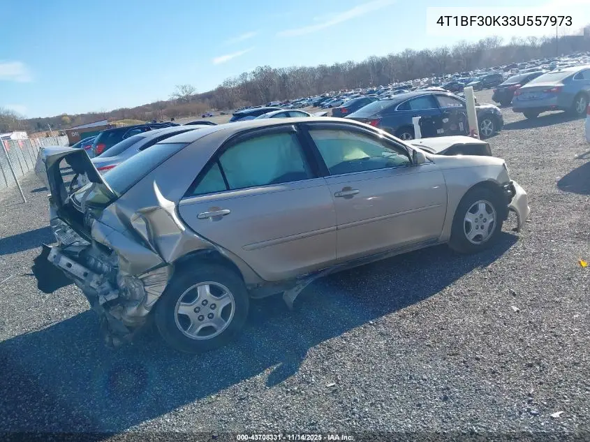 4T1BF30K33U557973 2003 Toyota Camry Le V6