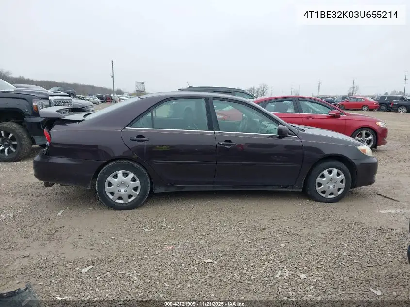 4T1BE32K03U655214 2003 Toyota Camry Le