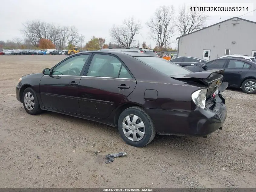 4T1BE32K03U655214 2003 Toyota Camry Le