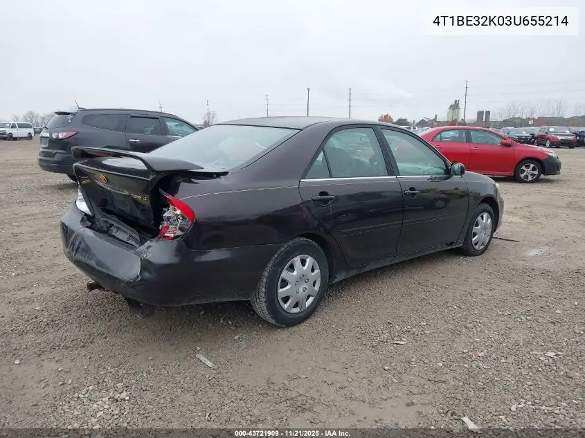 4T1BE32K03U655214 2003 Toyota Camry Le