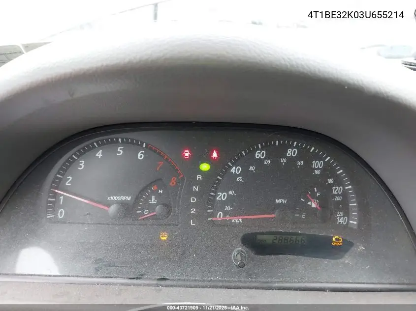 4T1BE32K03U655214 2003 Toyota Camry Le