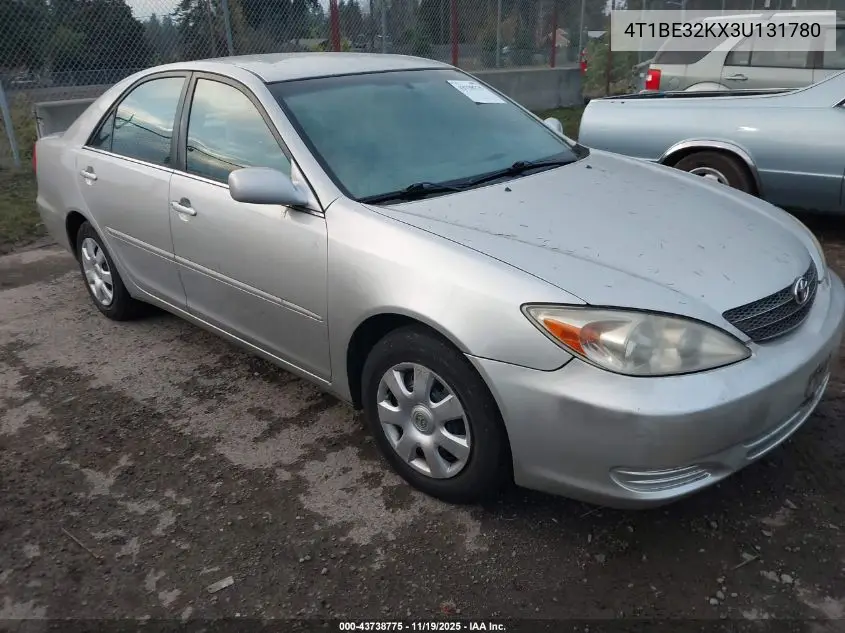 4T1BE32KX3U131780 2003 Toyota Camry Le