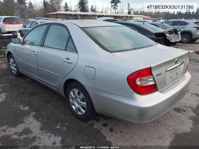 4T1BE32KX3U131780 2003 Toyota Camry Le