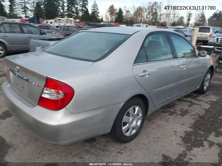 4T1BE32KX3U131780 2003 Toyota Camry Le