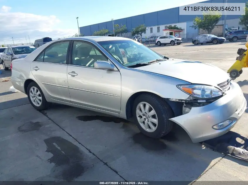 4T1BF30K83U546211 2003 Toyota Camry Xle